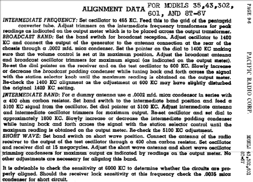 302 ; Pacific Radio Corp.; (ID = 431641) Car Radio