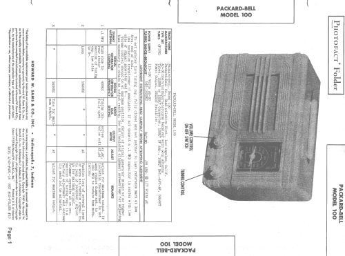 100 ; Packard Bell Co.; (ID = 1463455) Radio