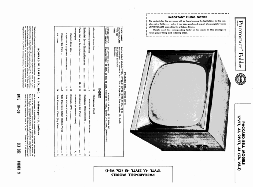 17VT1 Ch= V8-1; Packard Bell Co.; (ID = 1927258) Televisión