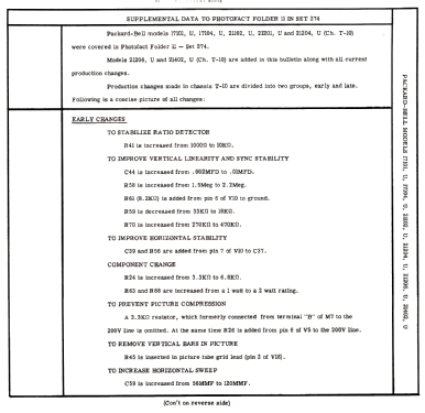 21201U Ch= T-10; Packard Bell Co.; (ID = 2640497) Fernseh-E