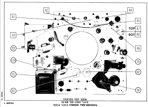 21C1 Ch= 88-5; Packard Bell Co.; (ID = 924269) Television