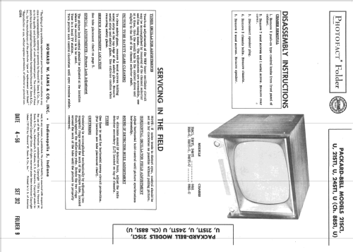 21SC1 Ch= 88S1; Packard Bell Co.; (ID = 2131327) Televisore