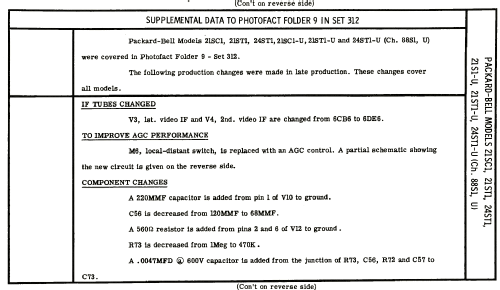 21ST1-U Ch= 88S1-U; Packard Bell Co.; (ID = 1936516) Television