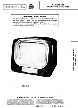 2421; Packard Bell Co.; (ID = 3115140) Television