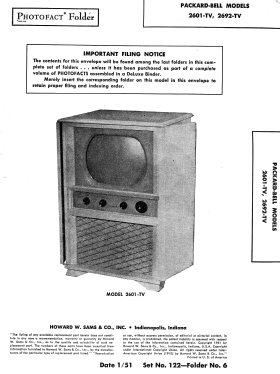 2601-TV; Packard Bell Co.; (ID = 2839452) Televisore