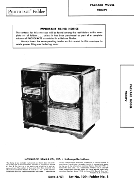 2803TV ; Packard Bell Co.; (ID = 2897905) Television