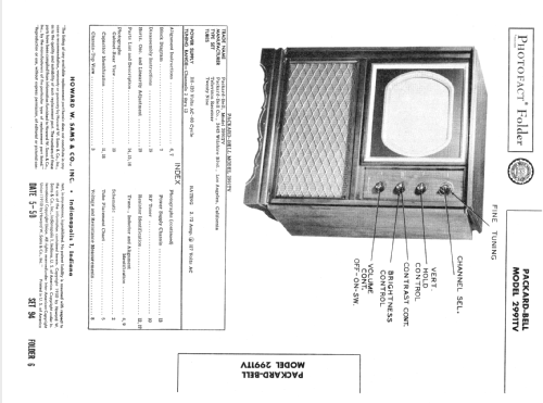 2991TV ; Packard Bell Co.; (ID = 1757162) Fernseh-E