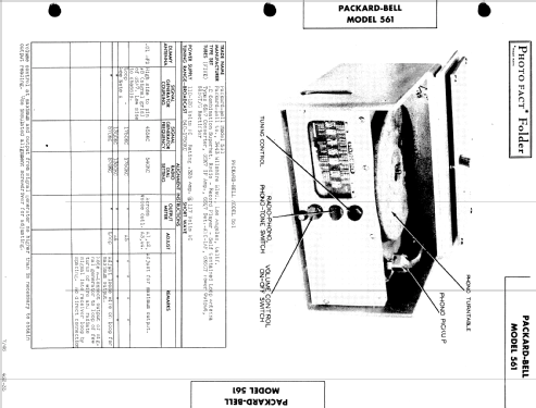 561 ; Packard Bell Co.; (ID = 513595) Radio