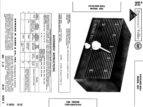 5R5 Table ; Packard Bell Co.; (ID = 533183) Radio
