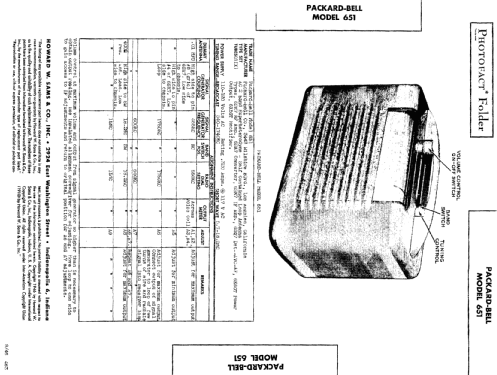 651 ; Packard Bell Co.; (ID = 476027) Radio