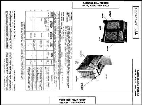 880A ; Packard Bell Co.; (ID = 352429) Radio