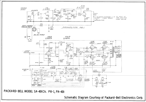 SA-40 Ch= PR-1 + PA-40; Packard Bell Co.; (ID = 648121) Ampl/Mixer