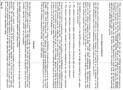 C-20 Resistance-Capacity Ratio Bridge; PACO Electronics Co. (ID = 964330) Equipment