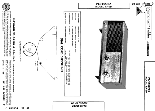 FM-AM 9-Transistor RF-90; Panasonic, (ID = 2029508) Radio