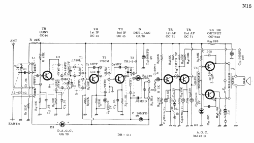 National All Transistor DB-411 Radio Panasonic, Matsushita, National ...