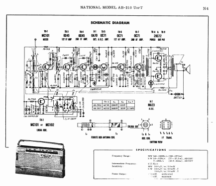 National 2 Band Transistor 9 AB-210 U; Panasonic, (ID = 1689601) Radio