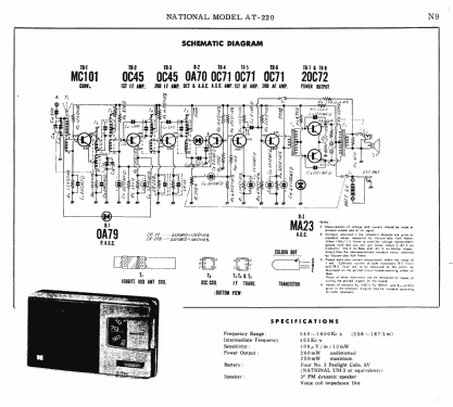 National Transistor 8 AT-220; Panasonic, (ID = 1692279) Radio