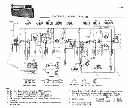 National Panasonic 2 Band 10 Transistor R-230H; Panasonic, (ID = 1722060) Radio