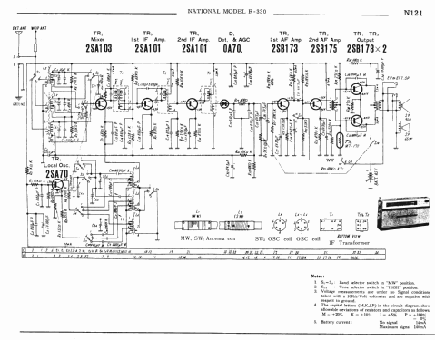 National Panasonic 3 Band 2 Speaker R-330; Panasonic, (ID = 1722336) Radio