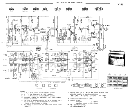 National Panasonic 4 Band 10 Transistor R-470; Panasonic, (ID = 1723166) Radio