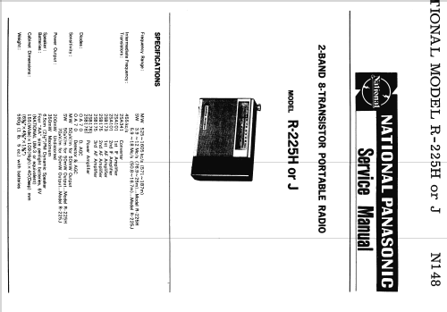 National Panasonic 8 Transistor R-225H; Panasonic, (ID = 1721723) Radio