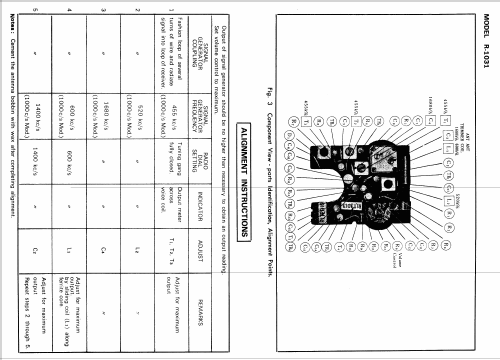 National Panasonic 6 Transistor R-1031; Panasonic, (ID = 1722497) Radio