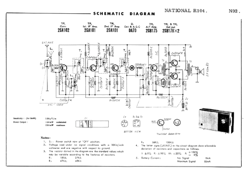 National Panasonic R-104; Panasonic, (ID = 1684400) Radio