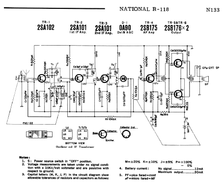 National Panasonic 6-Transistor R-118; Panasonic, (ID = 1684404) Radio
