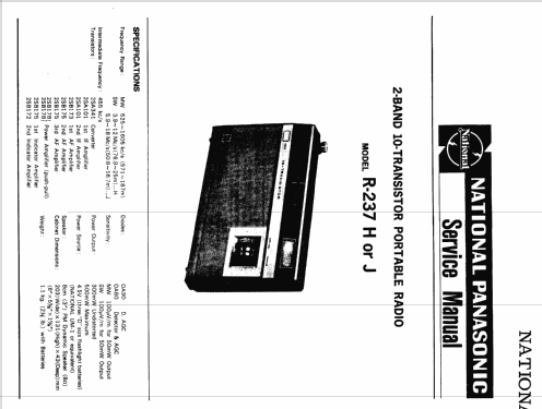 The Executive, National Panasonic 2 Band 10-Transistor R-237J; Panasonic, (ID = 1721087) Radio