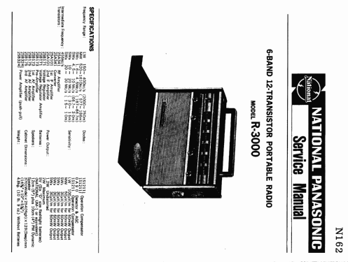 National Panasonic 6 Band 12 Transistor R-3000; Panasonic, (ID = 1722692) Radio