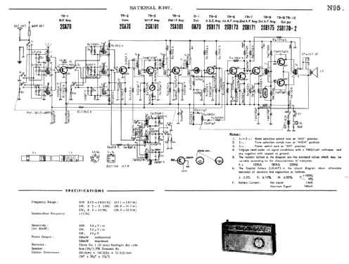 National Panasonic Super Sensitive 10 Transistor R-307; Panasonic, (ID = 1684429) Radio