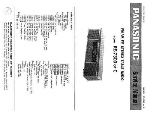 RE-7300C; Panasonic, (ID = 2500115) Radio