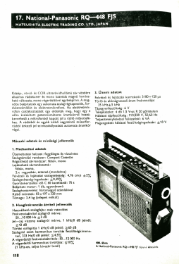 RQ-448 FJS; Panasonic, (ID = 3068507) Radio