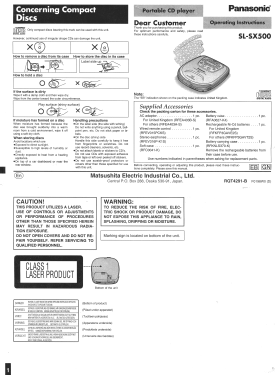 SL-SX 500; Panasonic, (ID = 3055189) R-Player