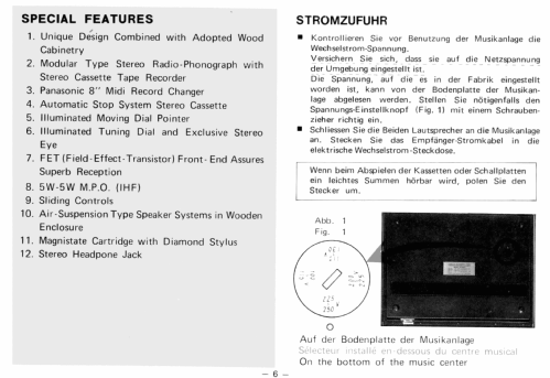 Stereo Music Centre National SG-1050; Panasonic, (ID = 2091739) Radio