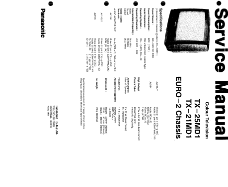 TV Color TX-25MD1E; Panasonic, (ID = 2580466) Television