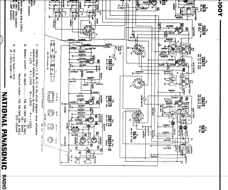 National Panasonic World-Wide FM-AM 4-Band 12-Transistor T-100Y; Panasonic, (ID = 531966) Radio