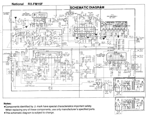 National RX-FM15F Radio Panasonic, Matsushita, National ナショナル