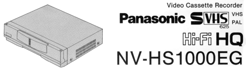 Panasonic Video Cassette Recorder NV-HS1000EG; Panasonic, (ID = 1289263) R-Player