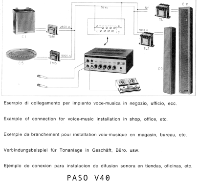 Tube Amplifier V40; PASO S.p.A.; Lainate (ID = 2921776) Ampl/Mixer