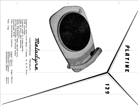Platine tourne-disque Mélodyne 129; Pathé-Marconi, Les (ID = 1299541) Ton-Bild