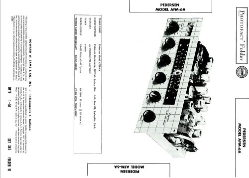 Pageant AFM - 6A ; Pedersen Electronics (ID = 1777921) Radio