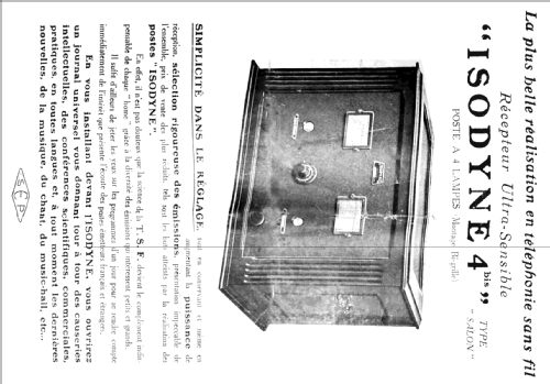 Isodyne 4bis Type 'Salon' 4015; Péricaud, G. et A. P (ID = 2158766) Radio