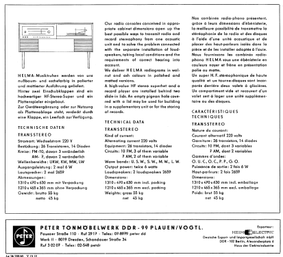 Musiktruhe Helma; Peter, August, (ID = 2045110) Radio