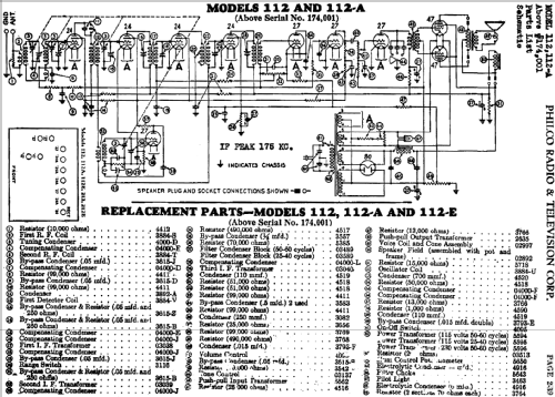 112E ; Philco, Philadelphia (ID = 460702) Radio