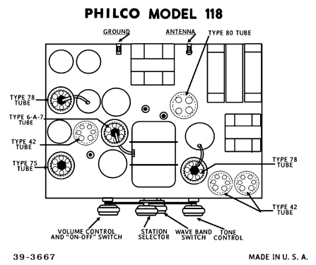 118B ; Philco, Philadelphia (ID = 3095407) Radio