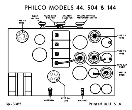 144B ; Philco, Philadelphia (ID = 3106171) Radio