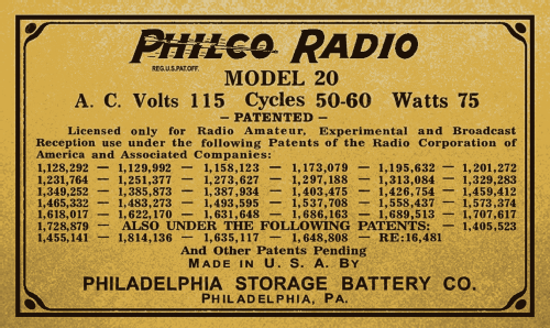 20 Baby Grand; Philco, Philadelphia (ID = 3009253) Radio