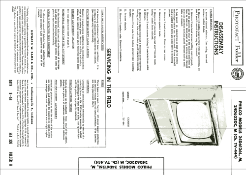 24D6126L Ch= TV-444; Philco, Philadelphia (ID = 1878576) Television