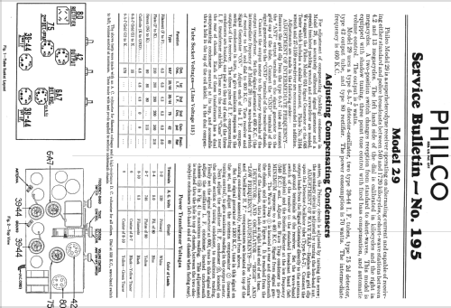 29CSX ; Philco, Philadelphia (ID = 528423) Radio